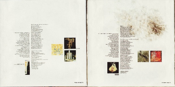 back of inner sleeves, Dead Can Dance - Into The Labyrinth